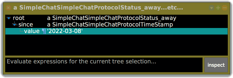 Exploration of a SimpleChatSimpleChatProtocolStatus object